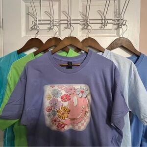 Floral Graphic adult tee  Shirt - Purple